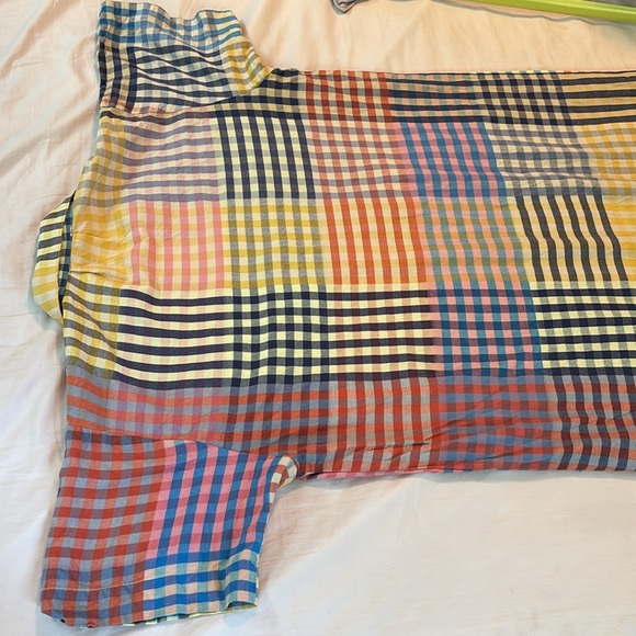 Colorful Checkered Button-Up Dress - Picture 14 of 15